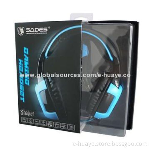Vibrating Gaming Headphone with 7.1 Surround Sound and Detachable Microphone with CE & RoHS MarksNew